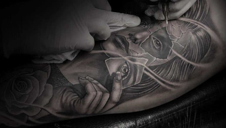 alt="Black and Grey Tattoo Artist Miami FL"